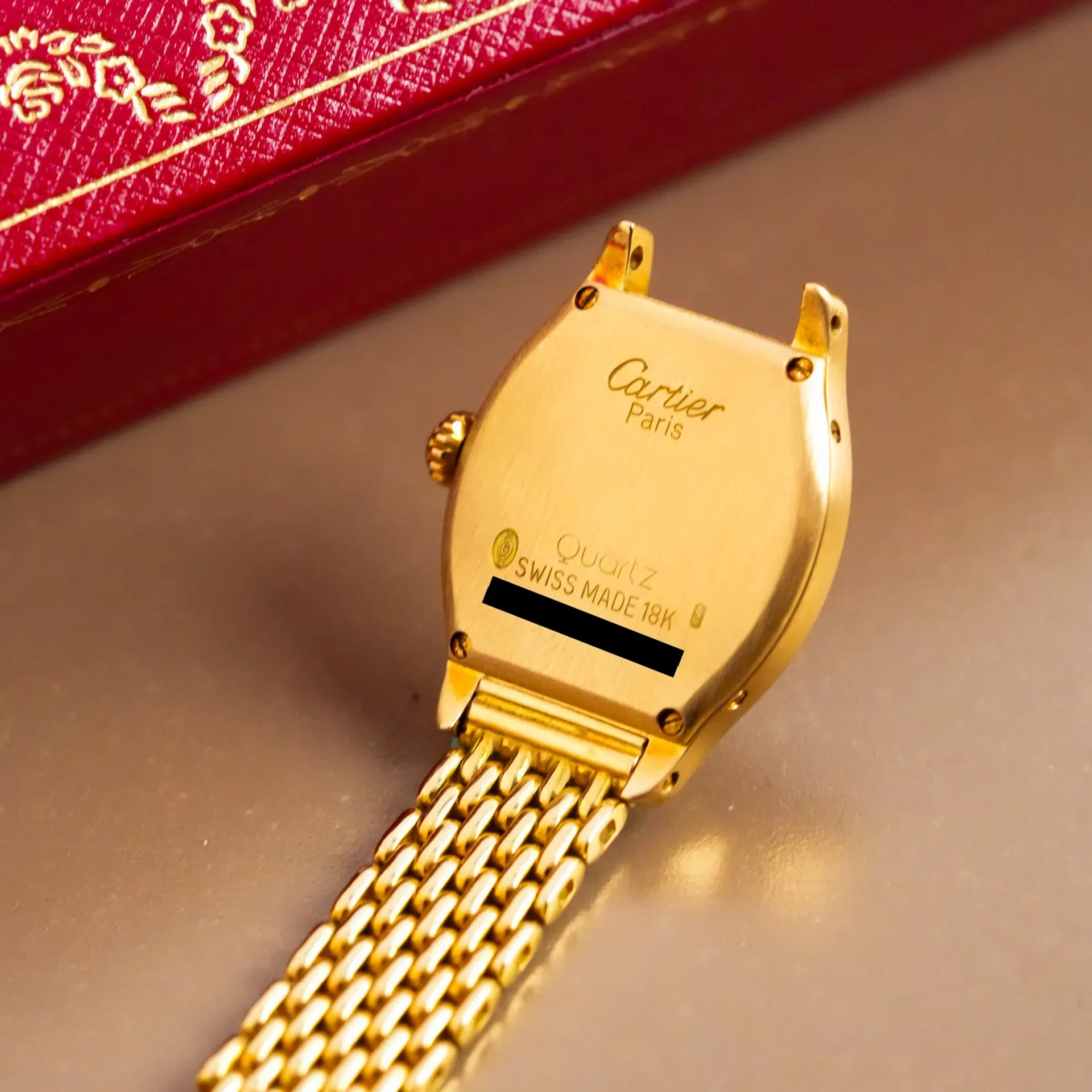 Cartier Tortue Lady 18k Gold Diamond Bezel 96067 - Görsel 13