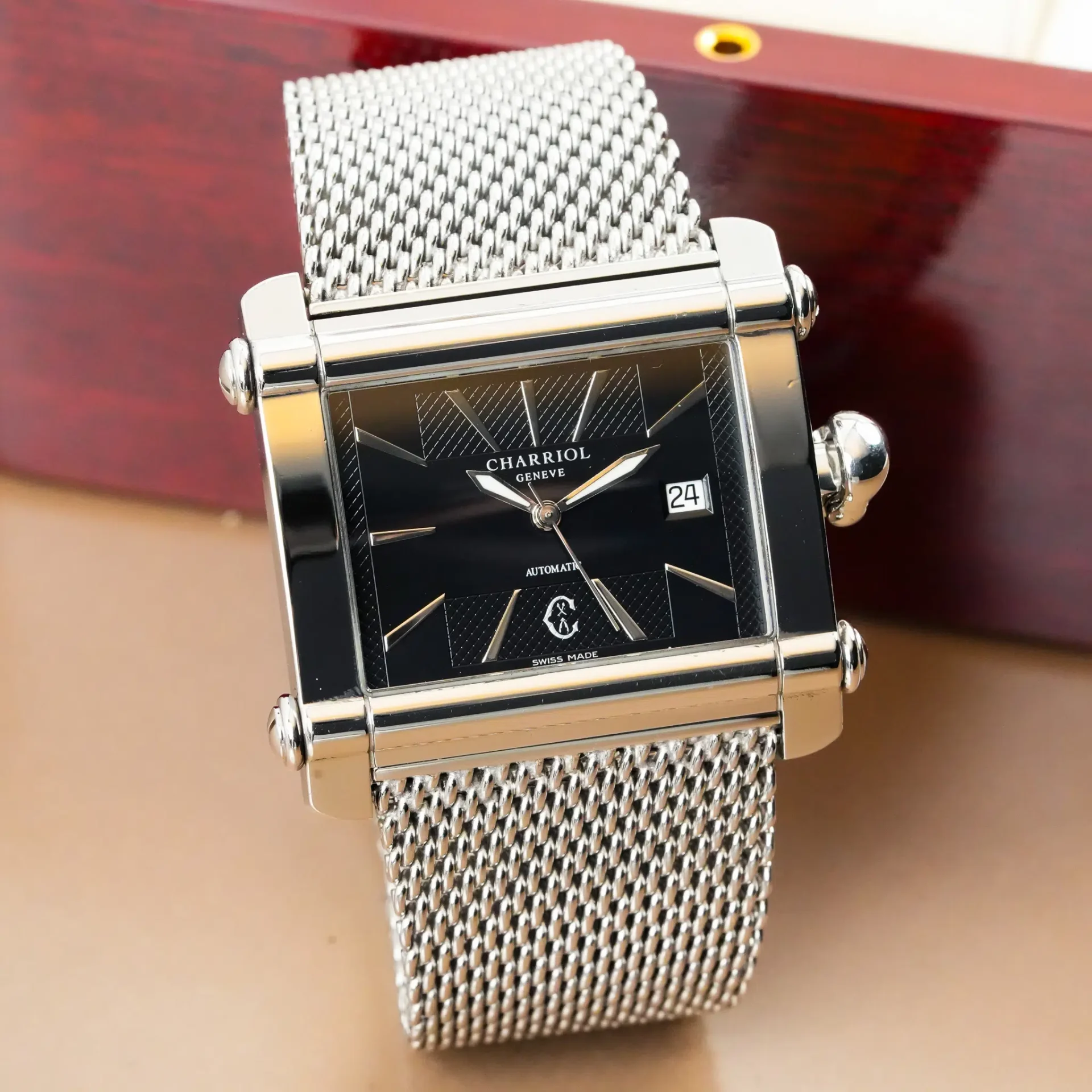Charriol Actor Woven Steel Black Dial CCHAXL - Görsel 2