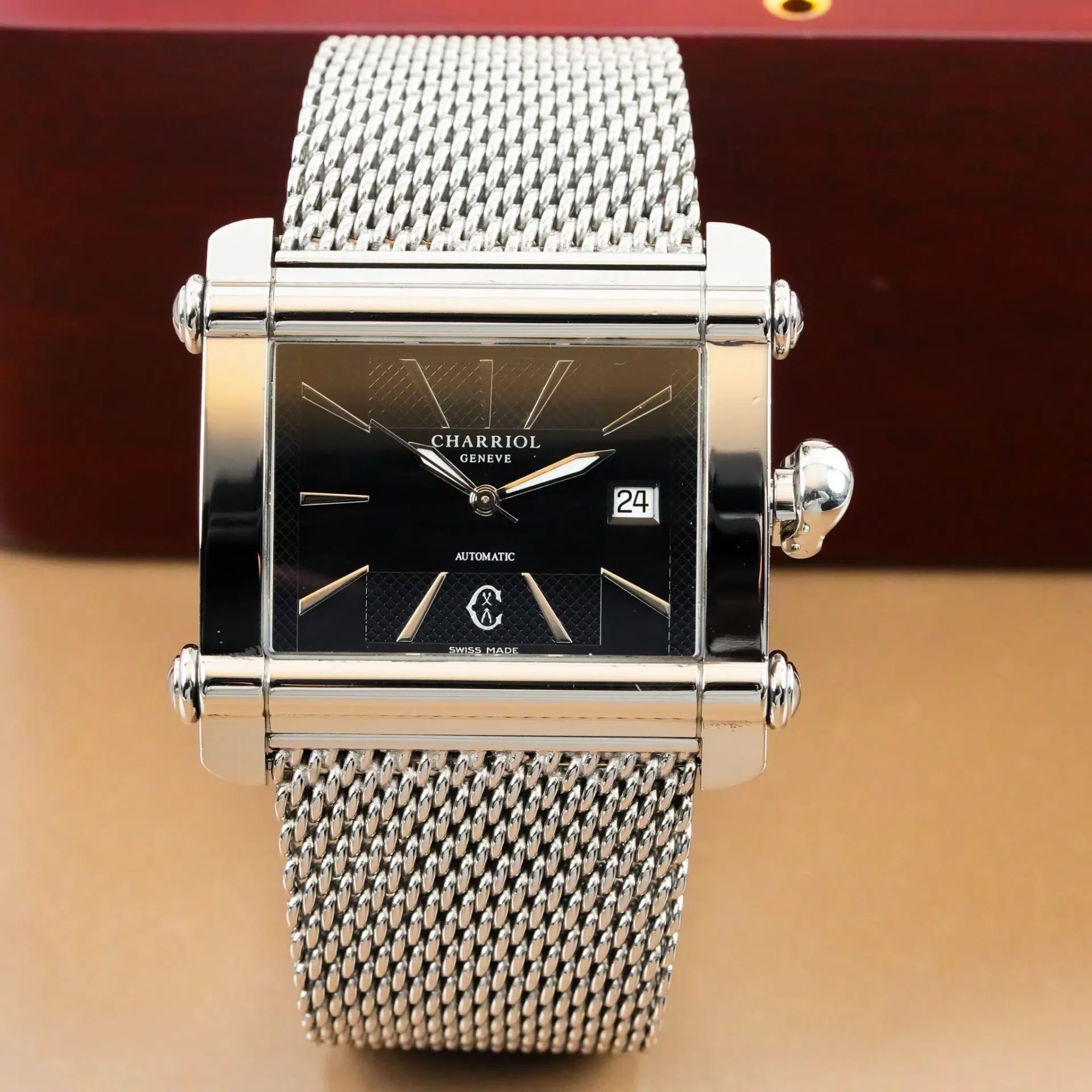 Charriol Actor Woven Steel Black Dial CCHAXL - Görsel 3