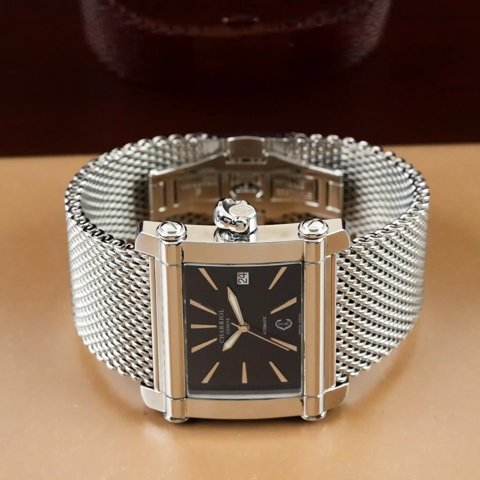Charriol Actor Woven Steel Black Dial CCHAXL - Görsel 5