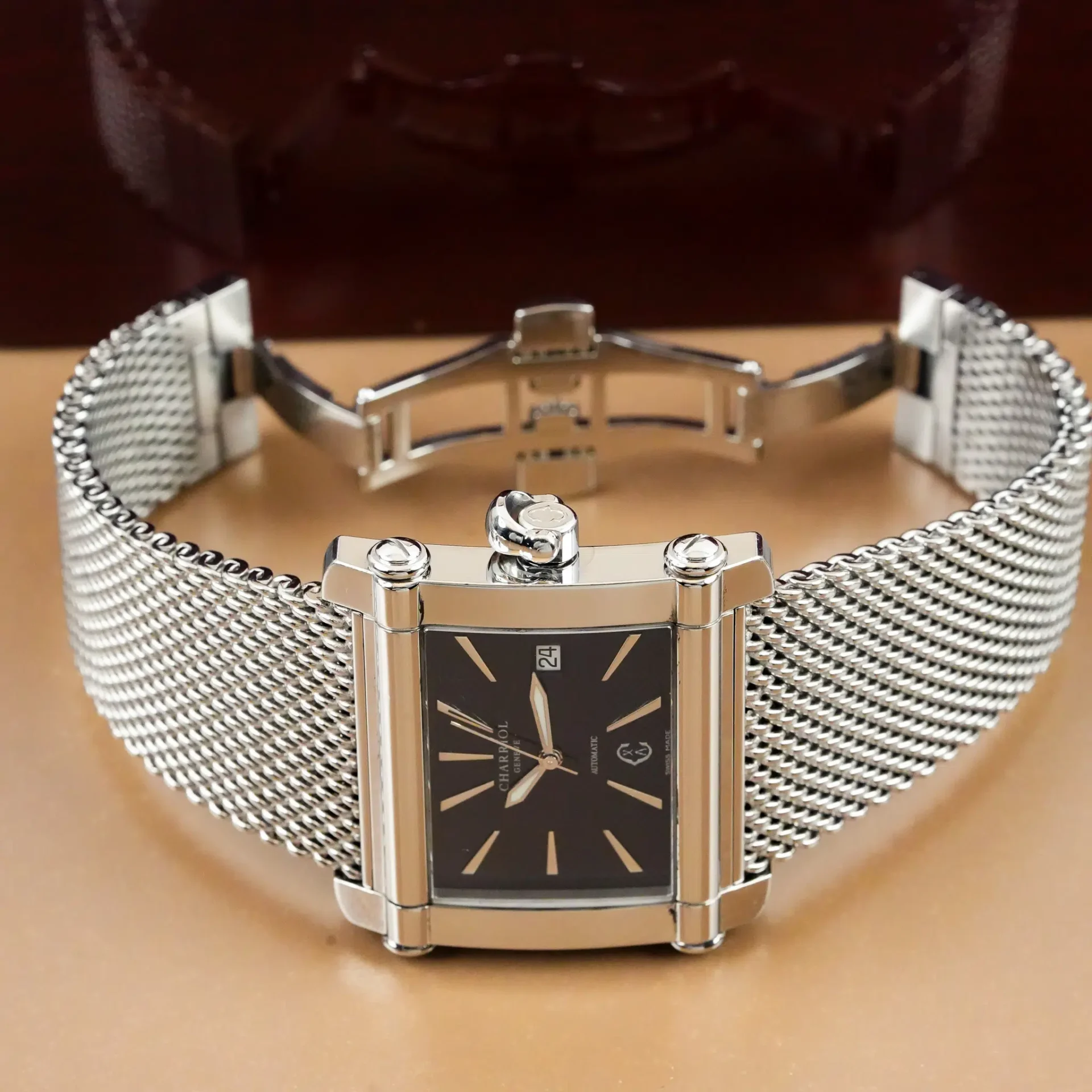 Charriol Actor Woven Steel Black Dial CCHAXL - Görsel 10