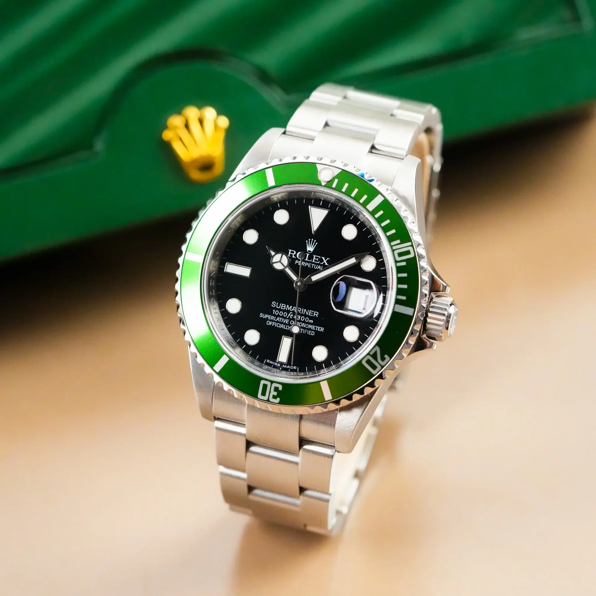 Rolex Submariner Date Green "Kermit" Bezel 50th Anniversary 16610T - Görsel 2