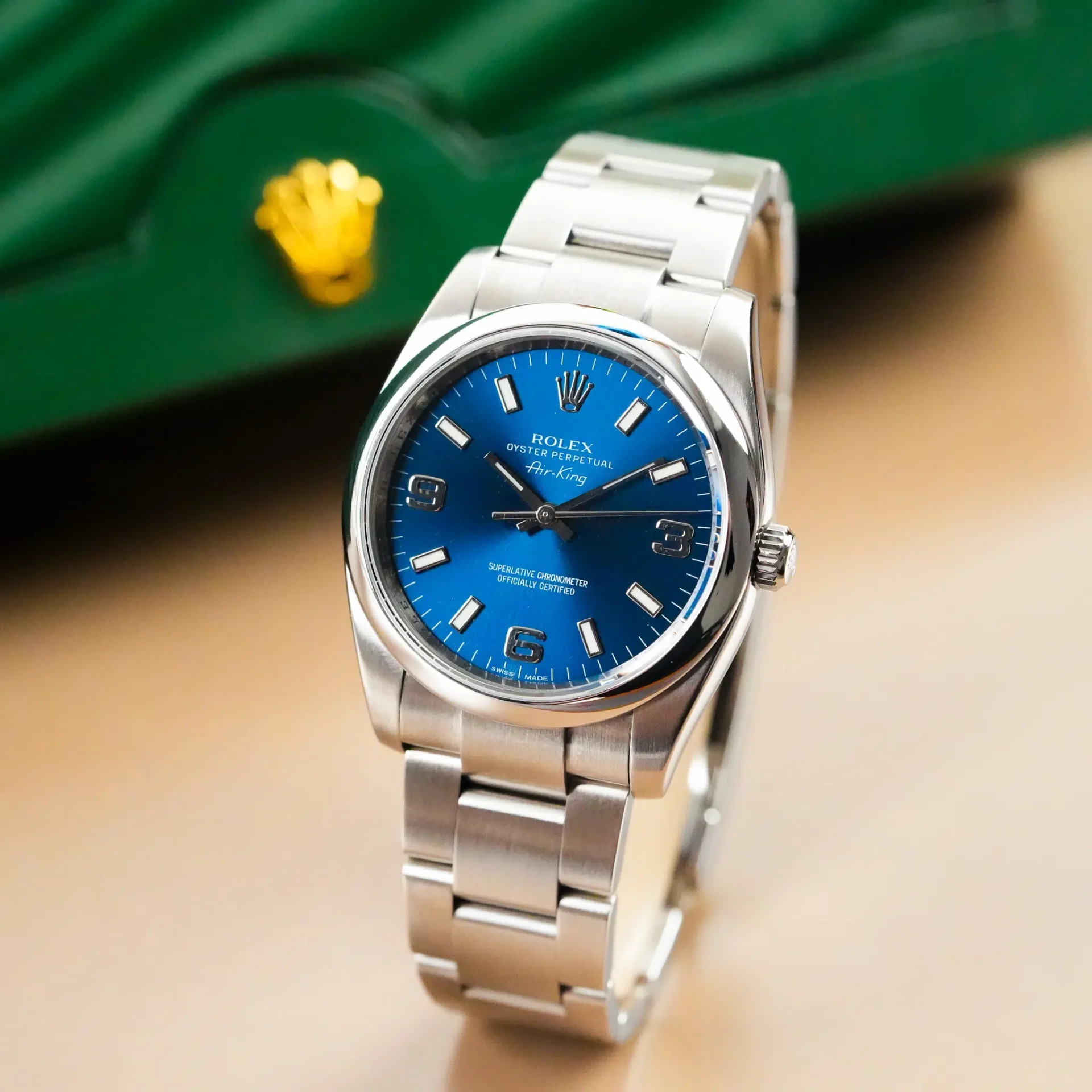 Rolex Oyster Perpetual Air King Blue Dial 114200 - Görsel 2