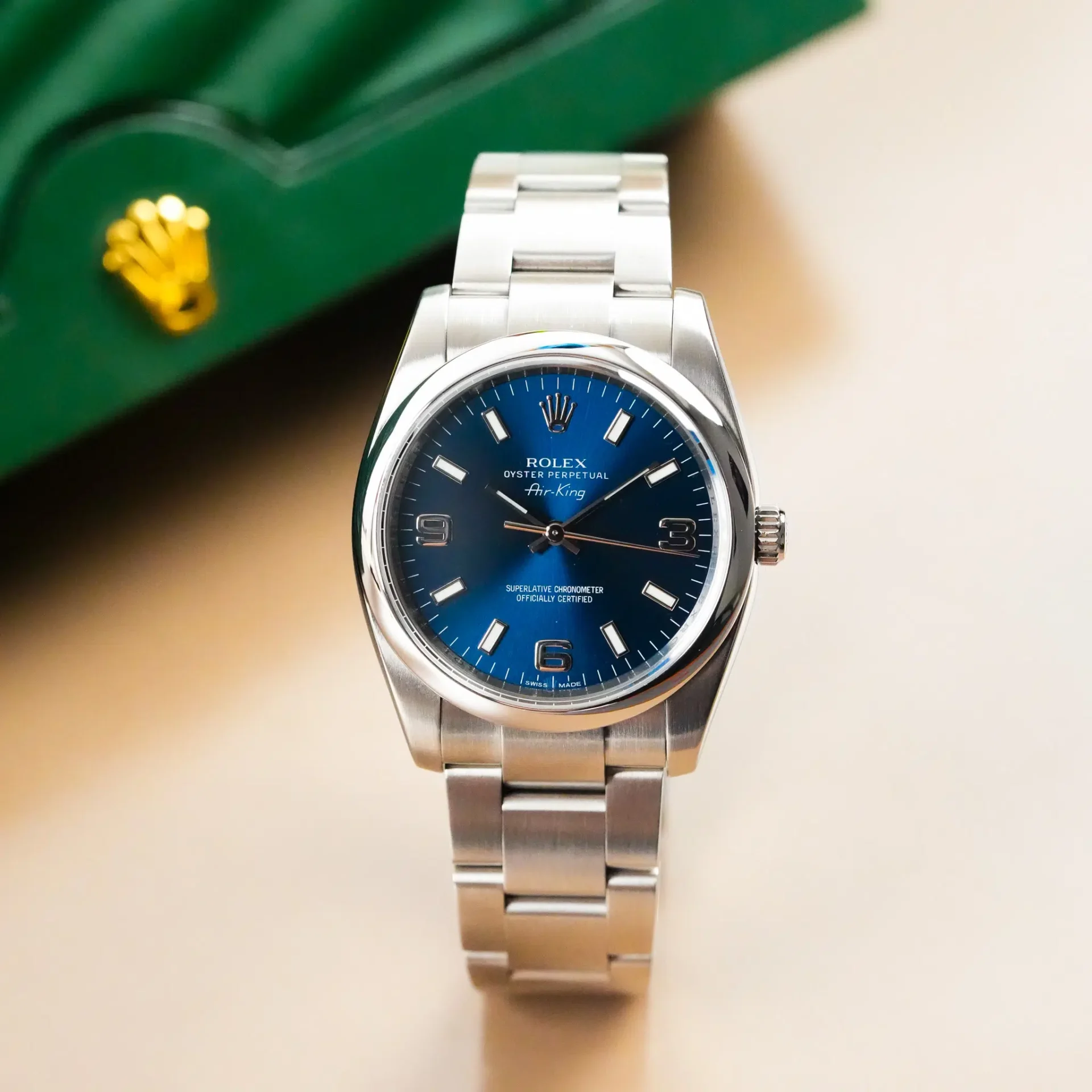 Rolex Oyster Perpetual Air King Blue Dial 114200 - Görsel 3