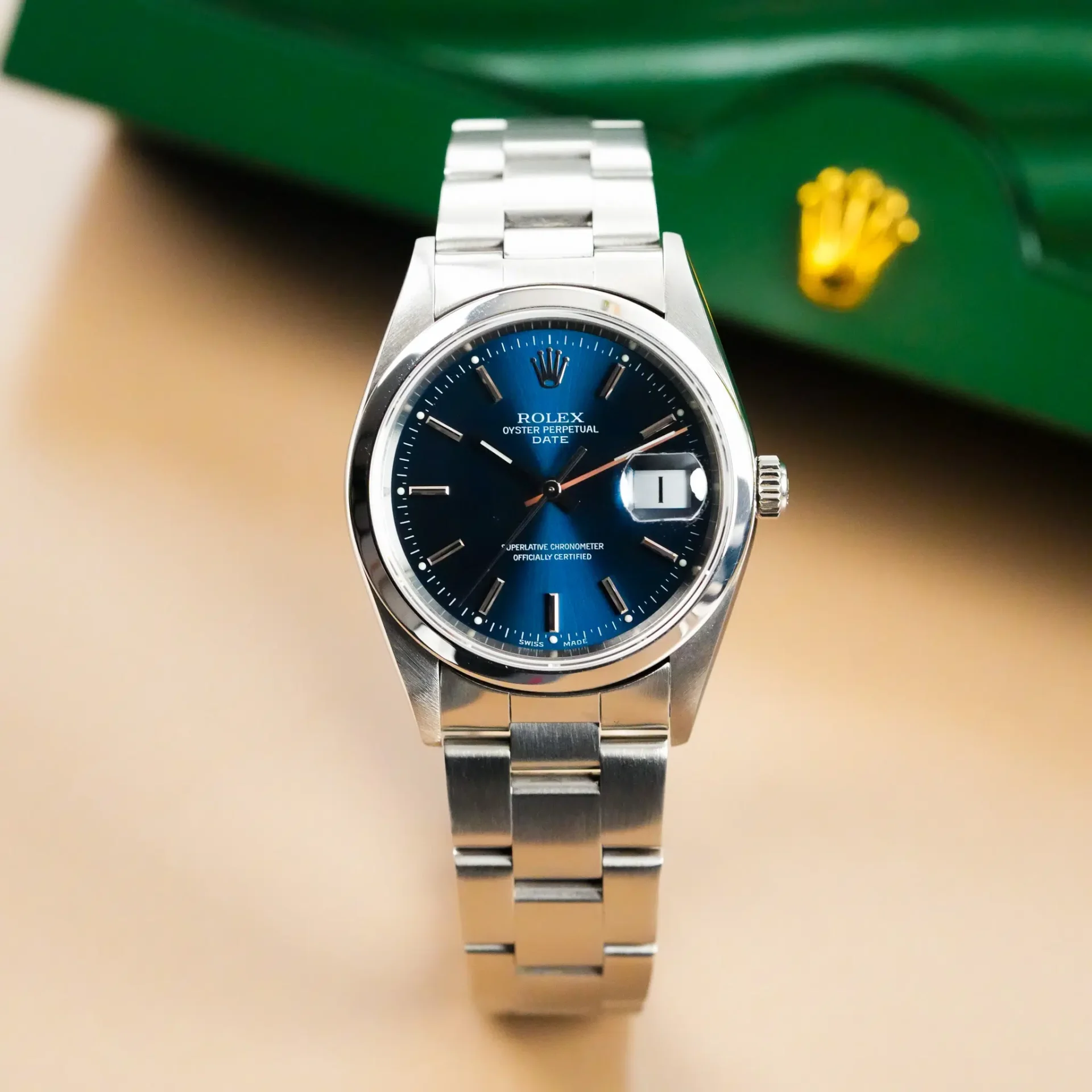 Rolex Oyster Perpetual Date Blue Dial 15200 - Görsel 3