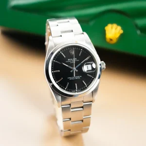 Rolex Oyster Perpetual Date Black Stick Dial 15200