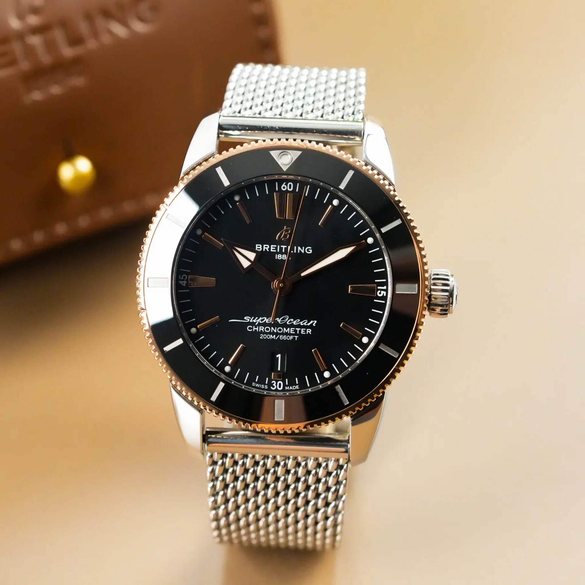 Breitling Superocean Heritage Rose Gold Black Dial UB3020 - Görsel 3