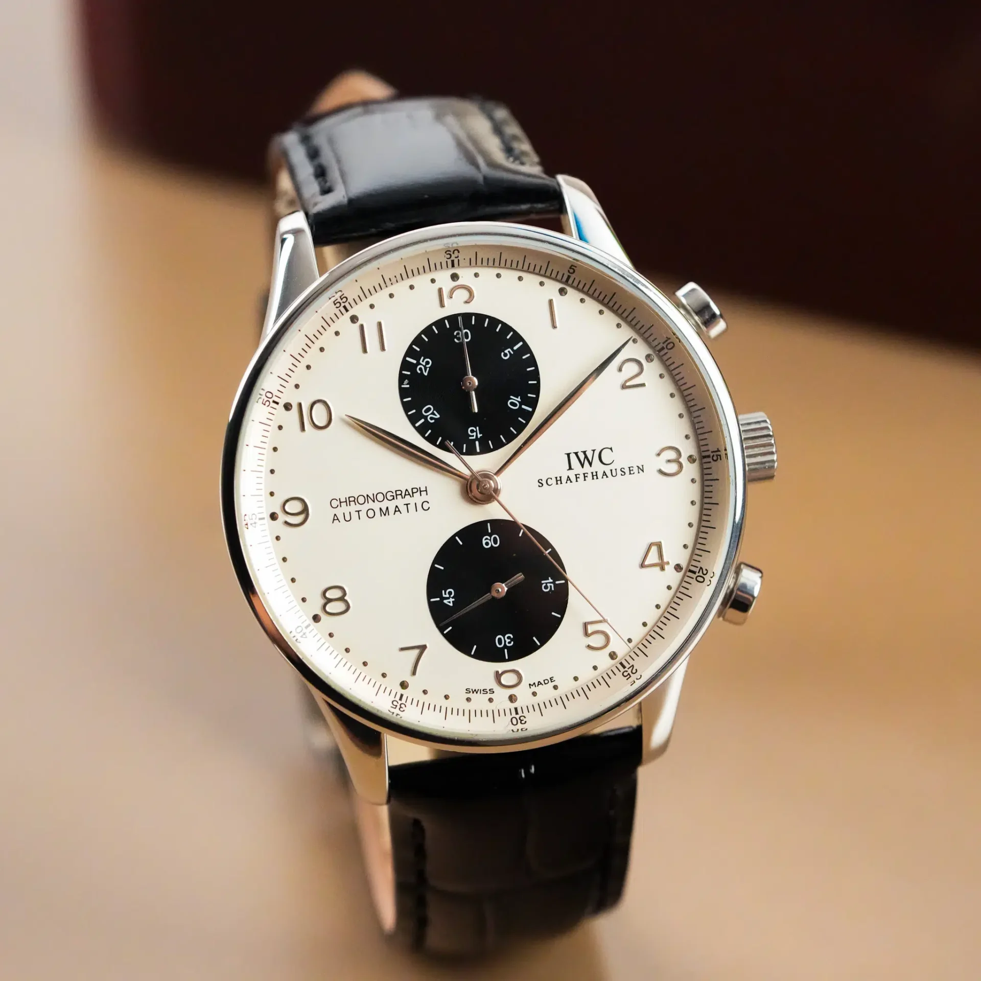 IWC Portuguese Chronograph Creme Dial IW371411