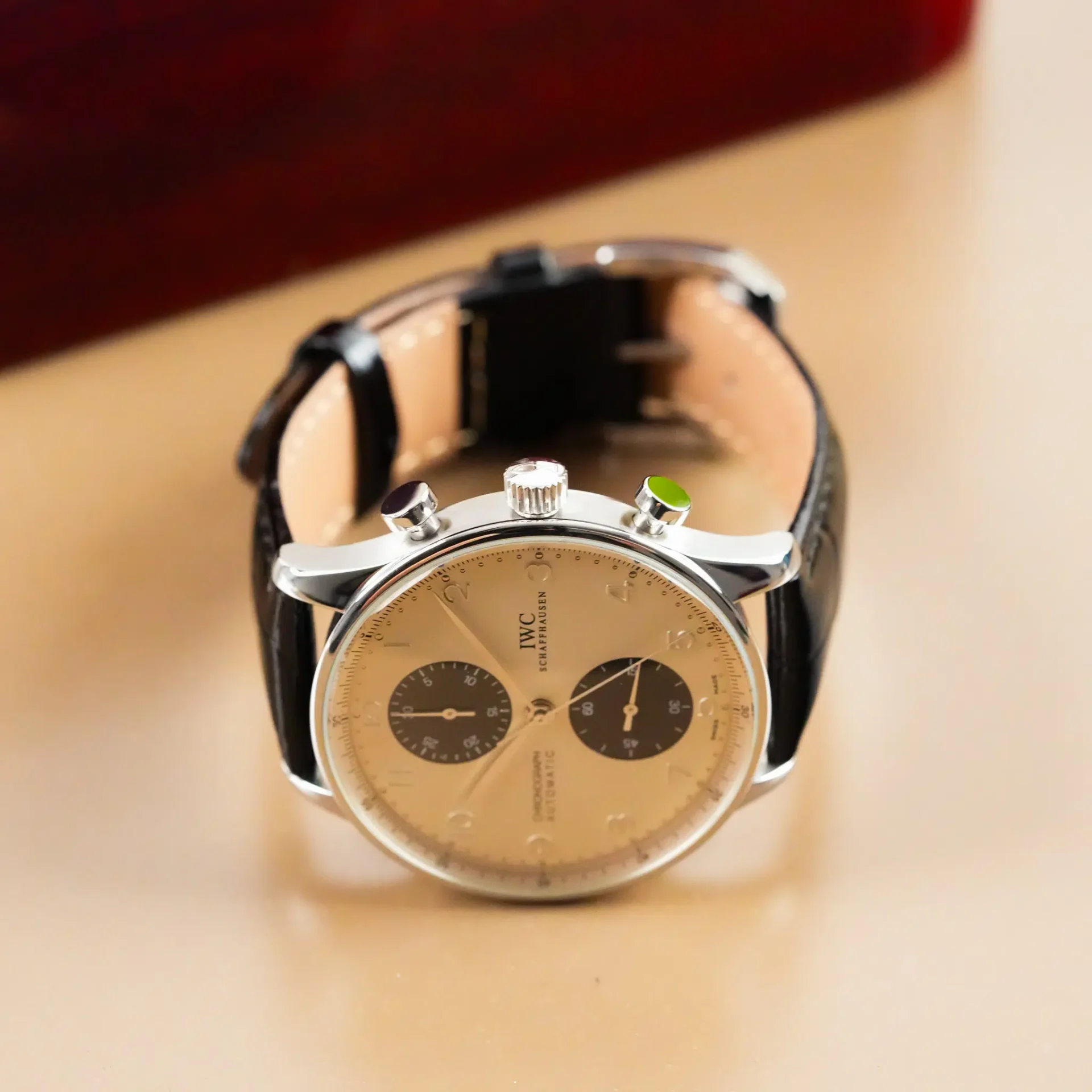 IWC Portuguese Chronograph Creme Dial IW371411 - Görsel 5