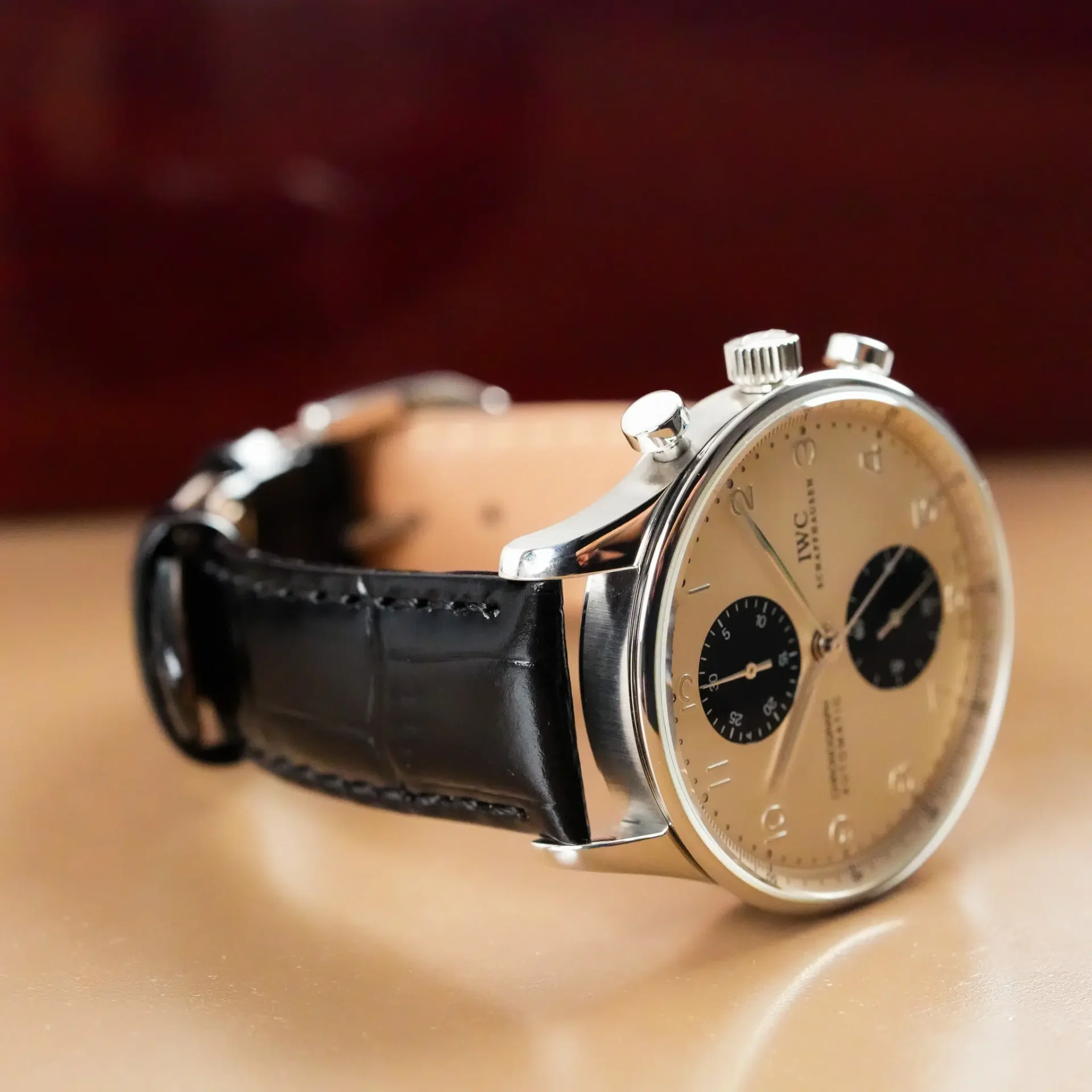 IWC Portuguese Chronograph Creme Dial IW371411 - Görsel 7