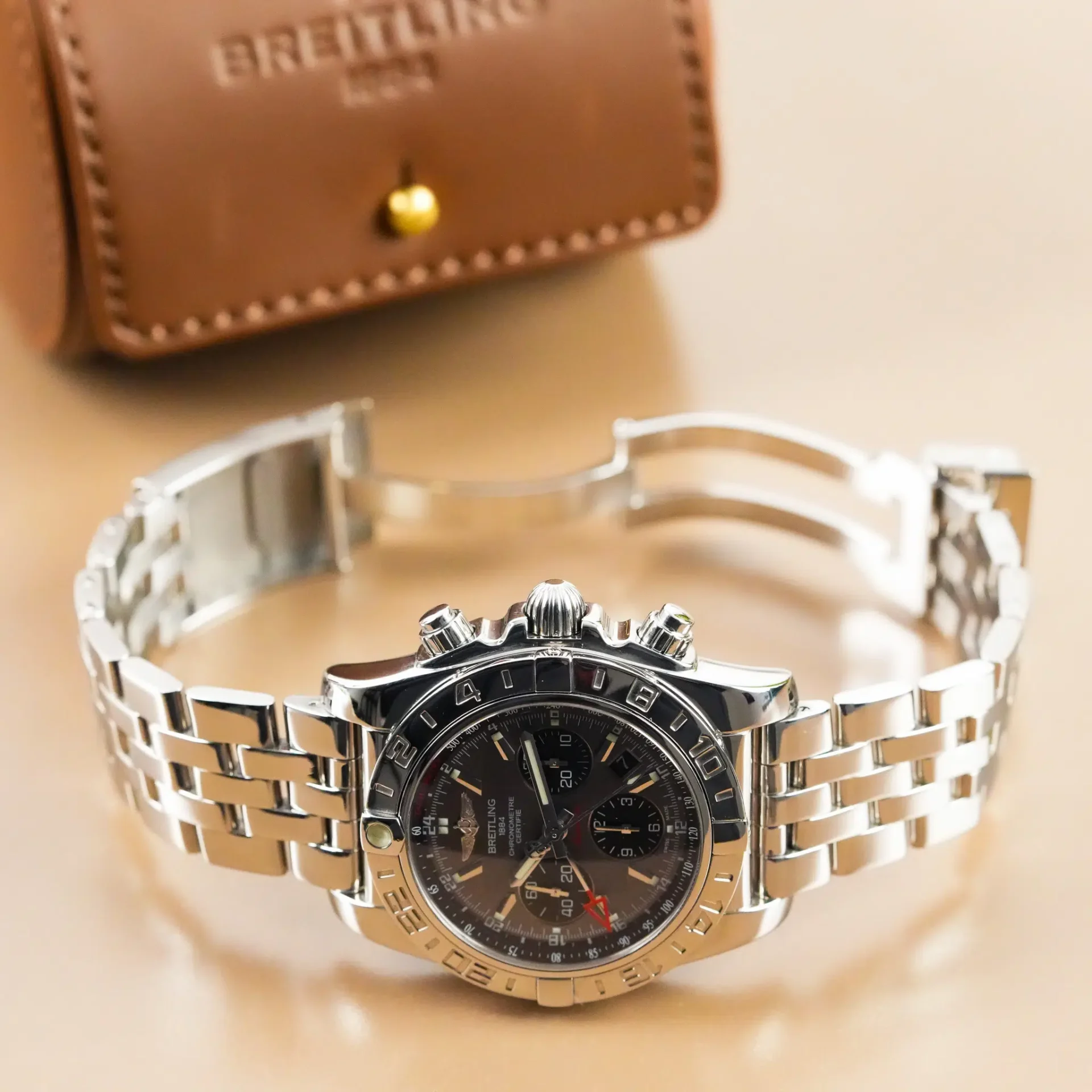 Breitling 44 GMT Chronomat Grey Dial AB0420 - Görsel 10